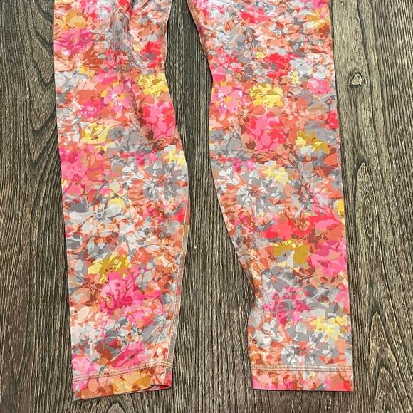 Lululemon Align Legging Pants High Rise 25" Inflorescence Floral Pink Size 4 - Picture 6 of 7